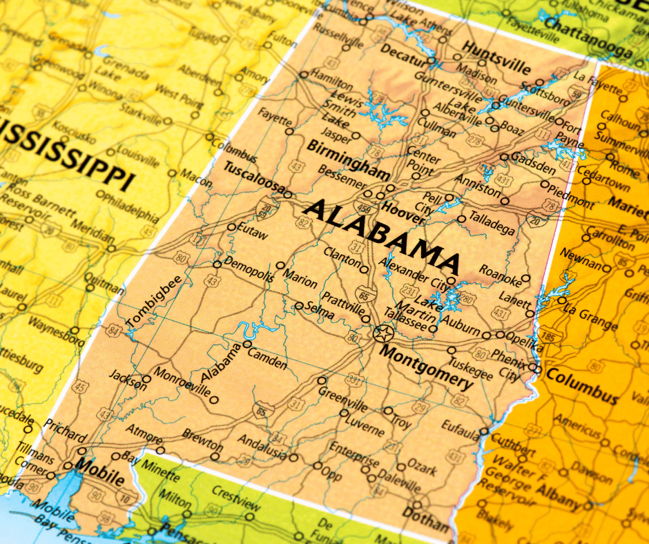 Map of Alabama