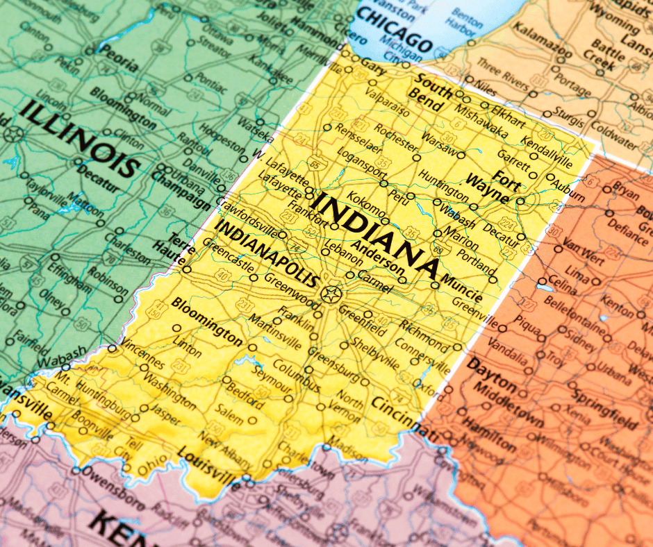 Map of Indiana
