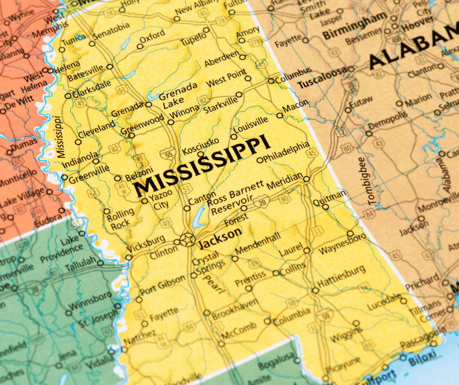 Map of Mississippi