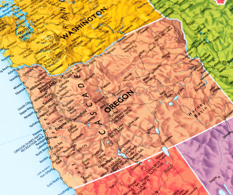Map of Oregon