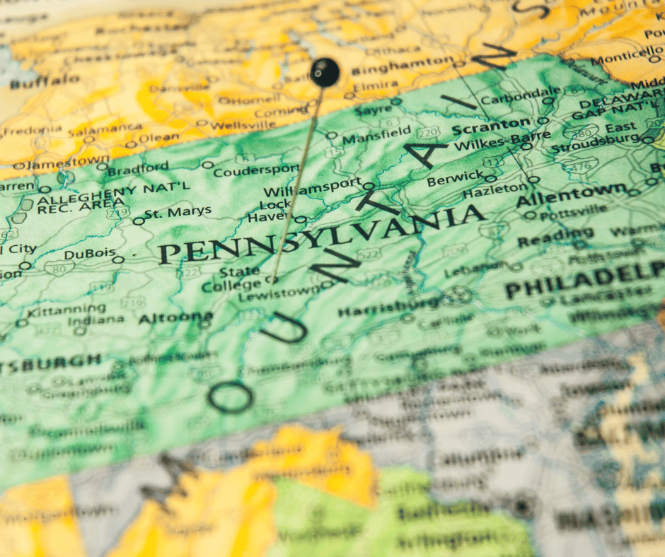 Map of Pennsylvania